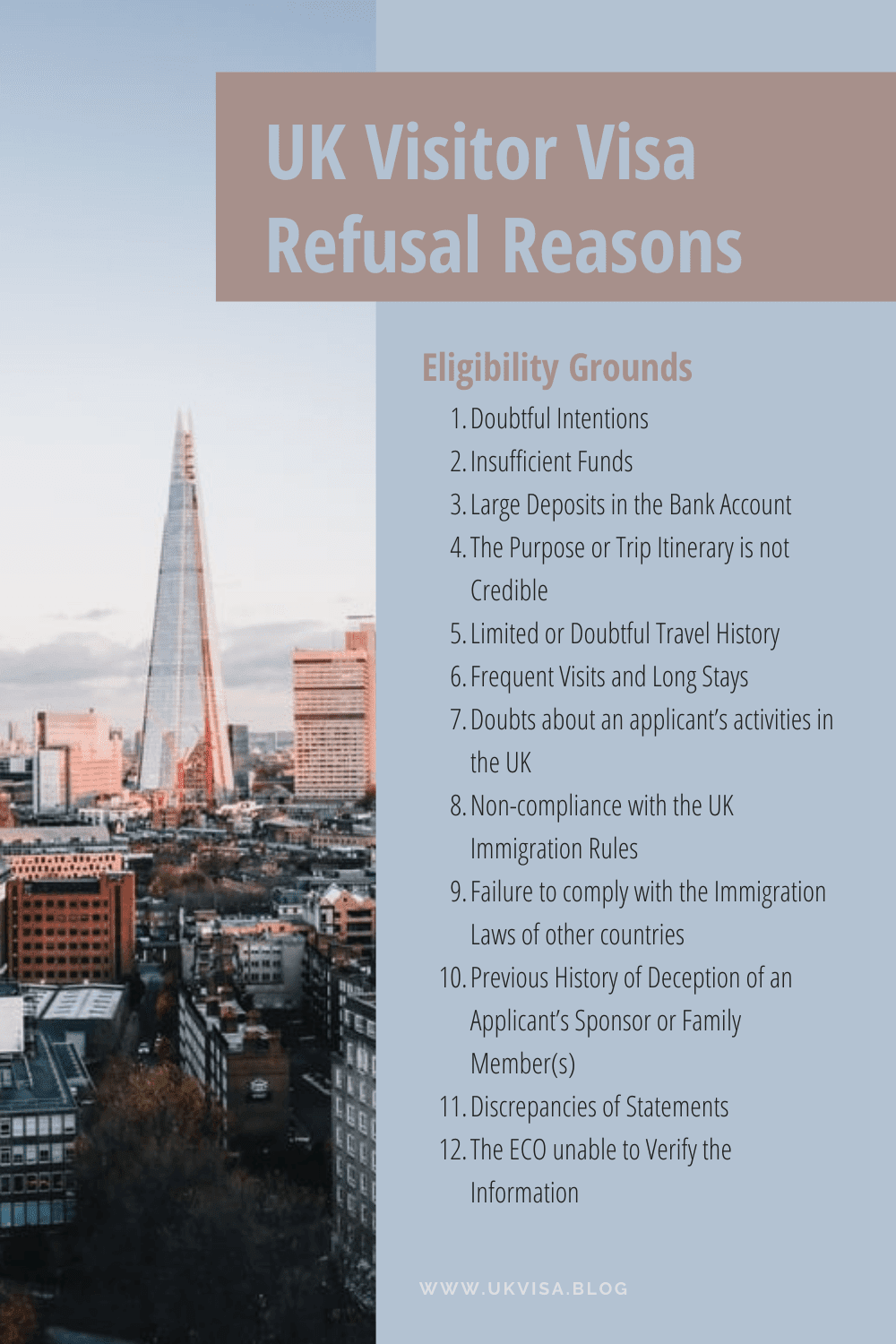 UK Tourist, Business, Family Visitor Visa Refusal Reasons UK Tourist, Business, Family Visitor Visa Refusal Reasons