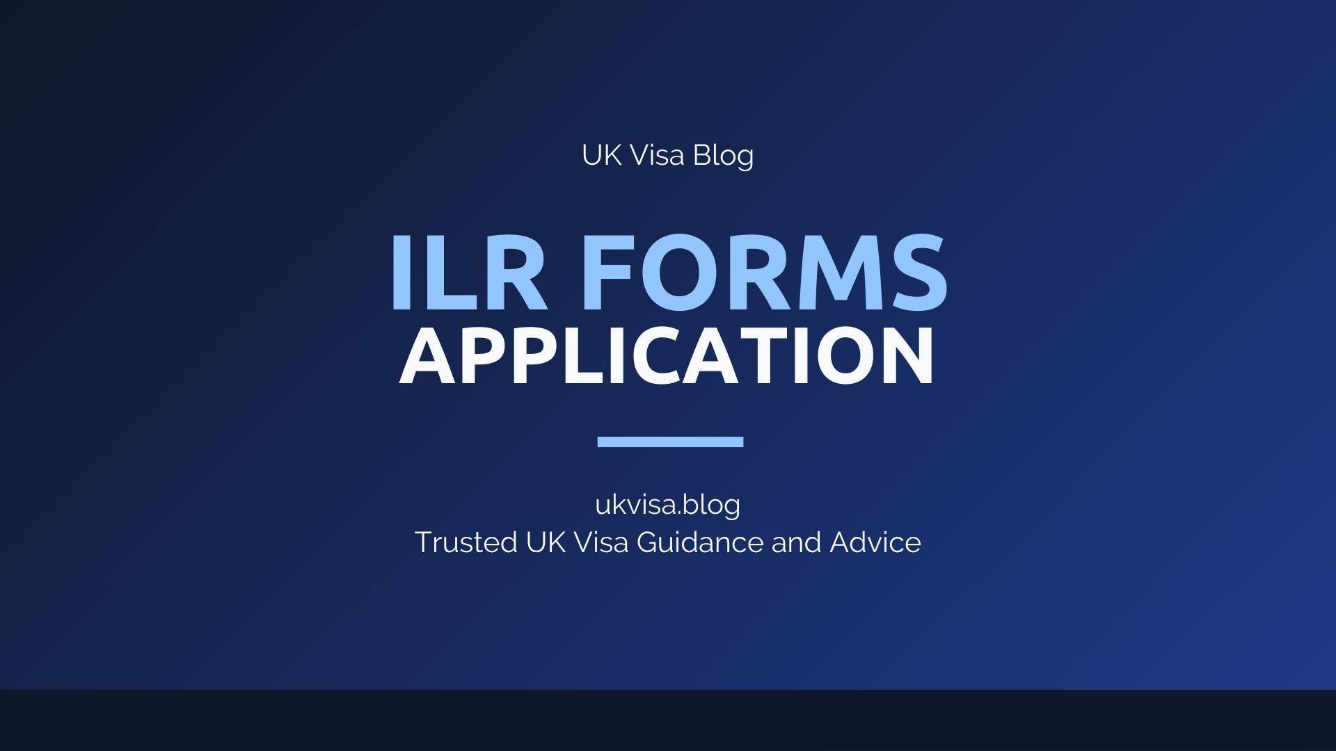 ILR Application Forms featured image showing UK Visa Blog branding with SET O SET M and settlement form guidance