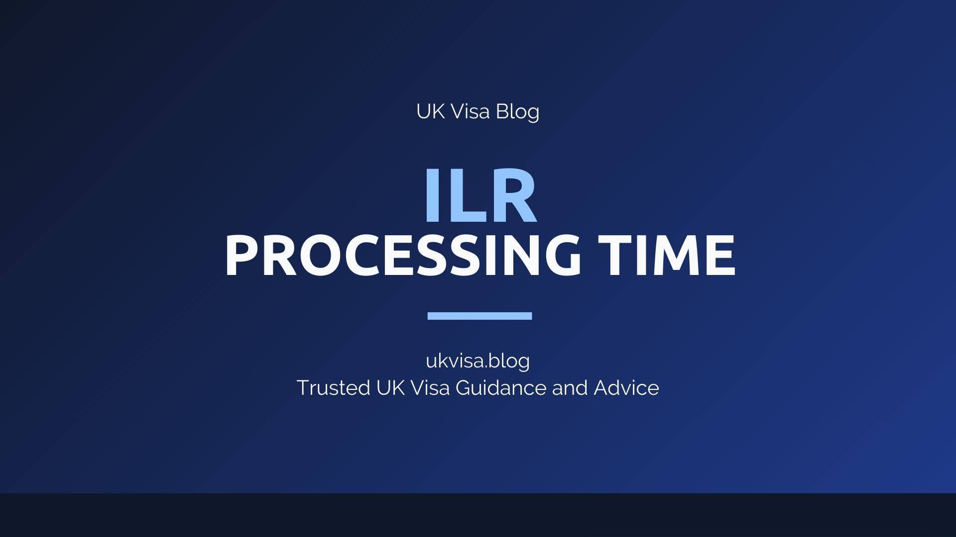ILR Processing Time featured image showing UK Visa Blog branding with settlement application timeline guidance