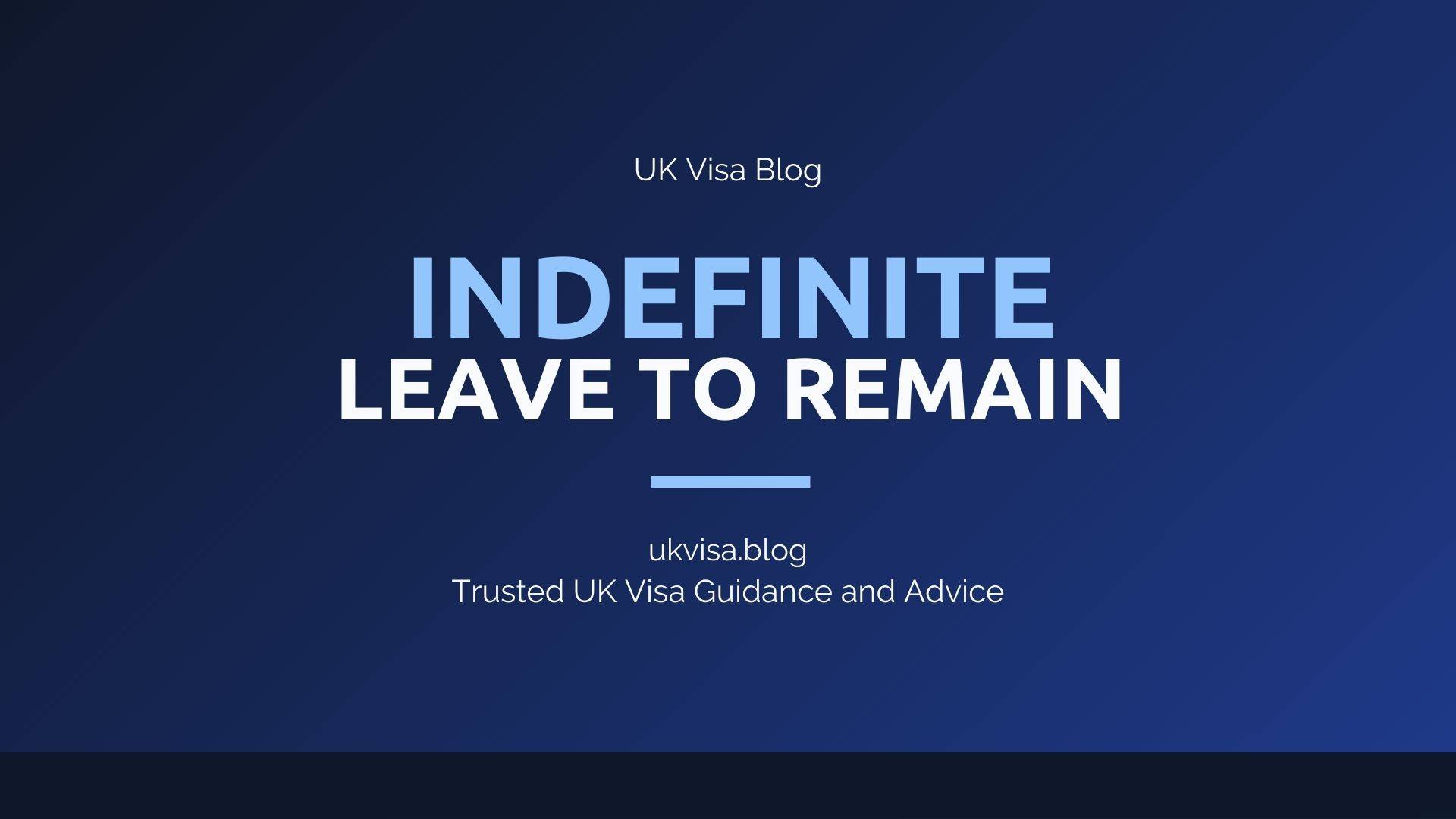 Indefinite Leave to Remain featured image showing UK Visa Blog branding with ILR settlement eligibility guidance