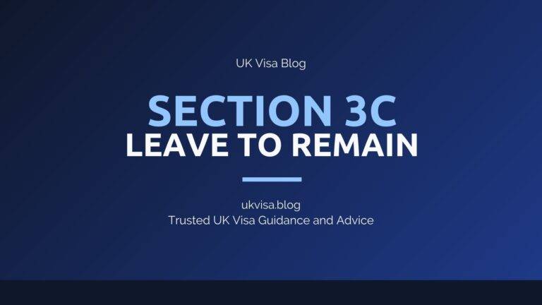 Section 3C Leave To Remain Featured Image Showing Uk Visa Blog Branding With Immigration Status Protection Guidance