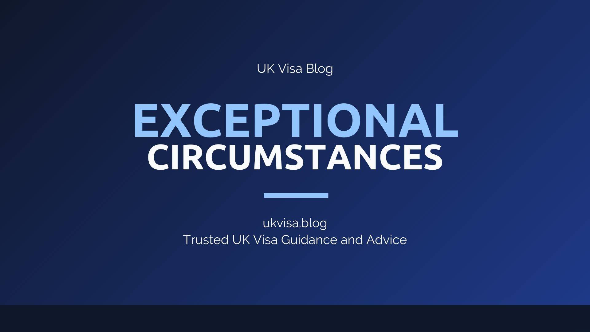 UK exceptional circumstances visa featured image showing family visa outside rules guidance