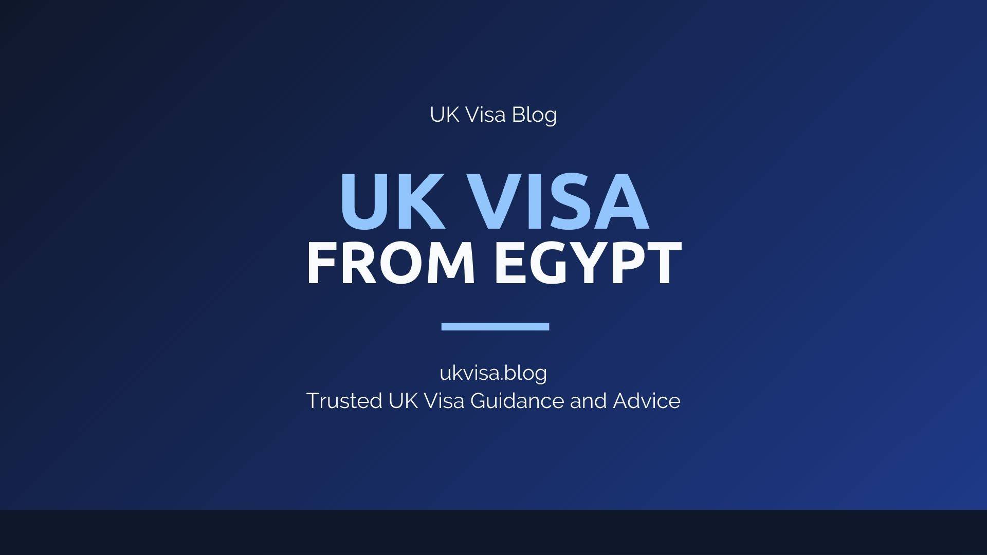 UK Visa from Egypt featured image showing UK Visa Blog branding with visa requirements and fees guidance for Egyptian citizens