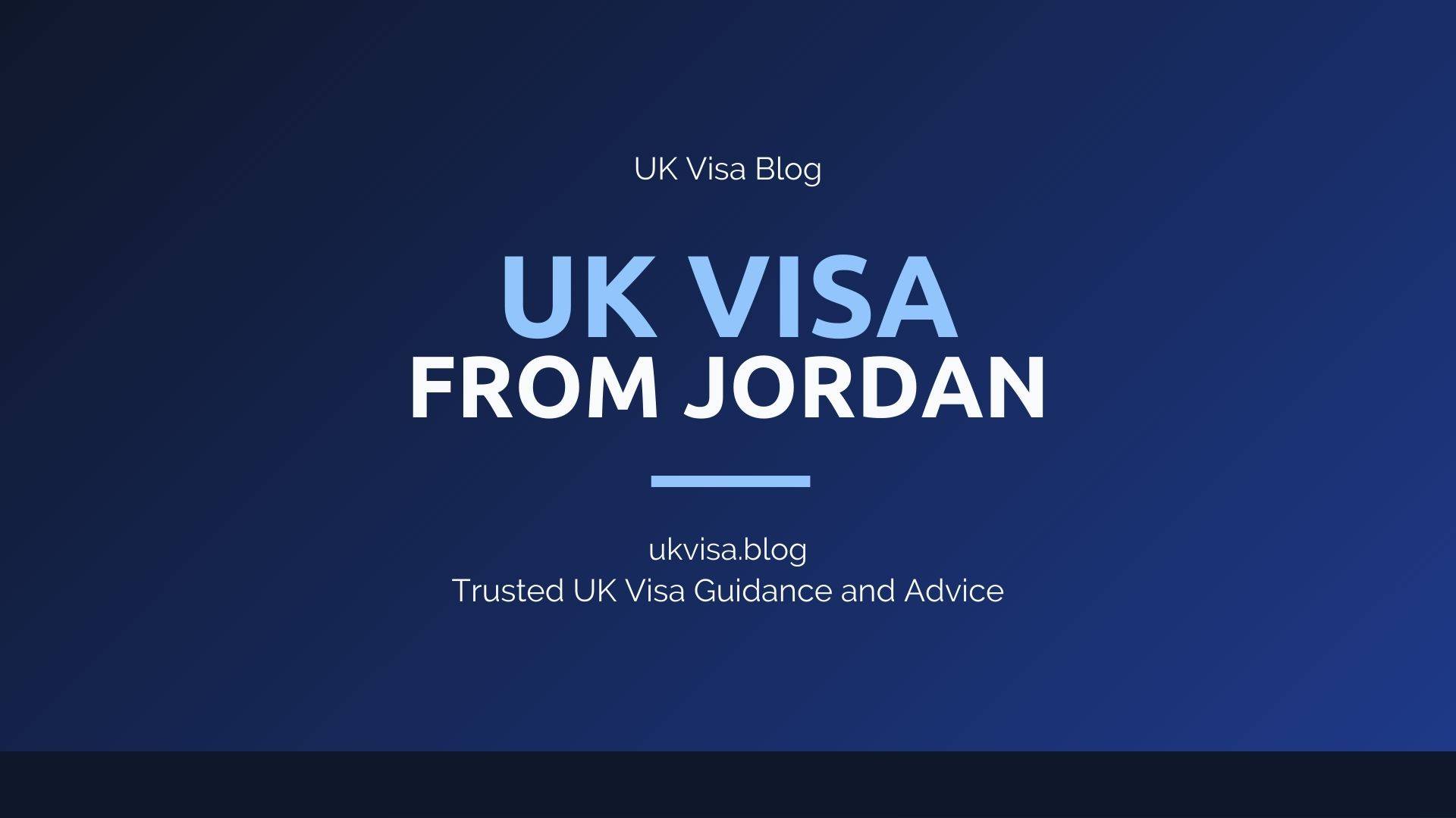 UK Visa from Jordan featured image showing UK Visa Blog branding with visa requirements and fees guidance for Jordanian citizens