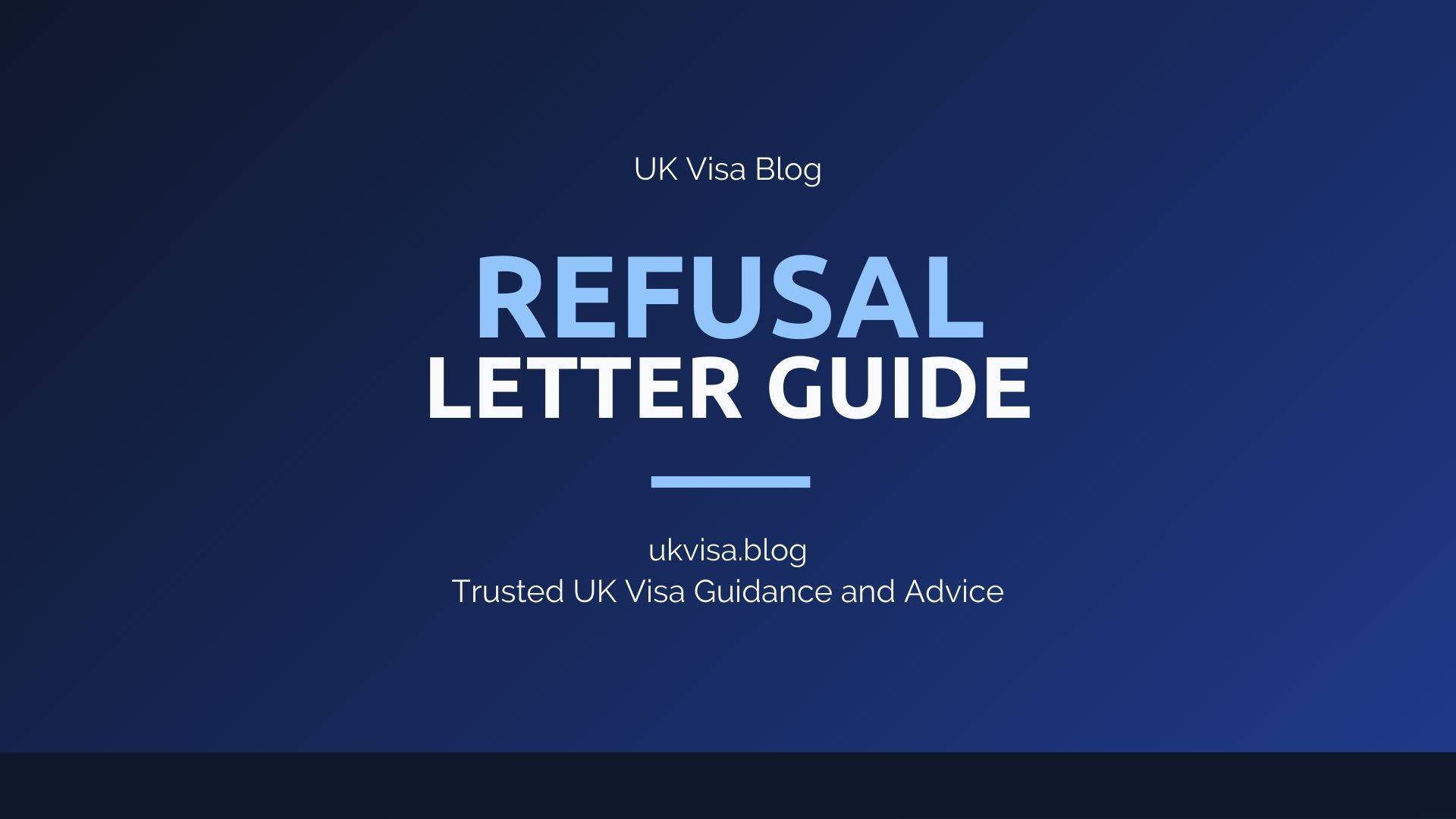 UK Visa Refusal Letter Guide featured image showing UK Visa Blog branding with decision notice explanation