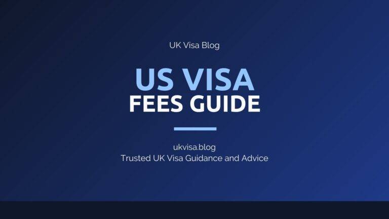 Us Visa Fees Guide Featured Image Showing Uk Visa Blog Branding With American Visa Cost Information For Visitors, Students And Workers