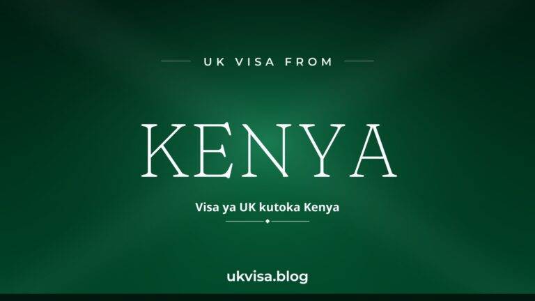 Home 6 Uk Visa From Kenya Featured Image — Kenya In White Serif Type With The Swahili Line &Quot;Visa Ya Uk Kutoka Kenya&Quot; On A Dark Green National-Colour Background