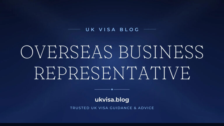 Home 2 Representative of an Overseas Business Visa UK