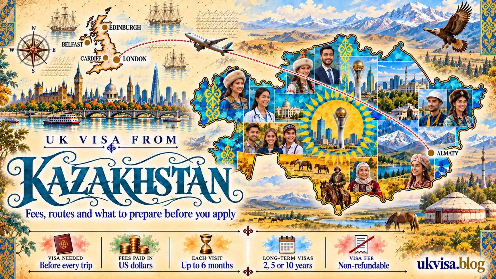 UK Visa from Kazakhstan 2026: Fees, Requirements & Success Rate 2 UK Visa from Kazakhstan 2026: Fees, Requirements & Success Rate