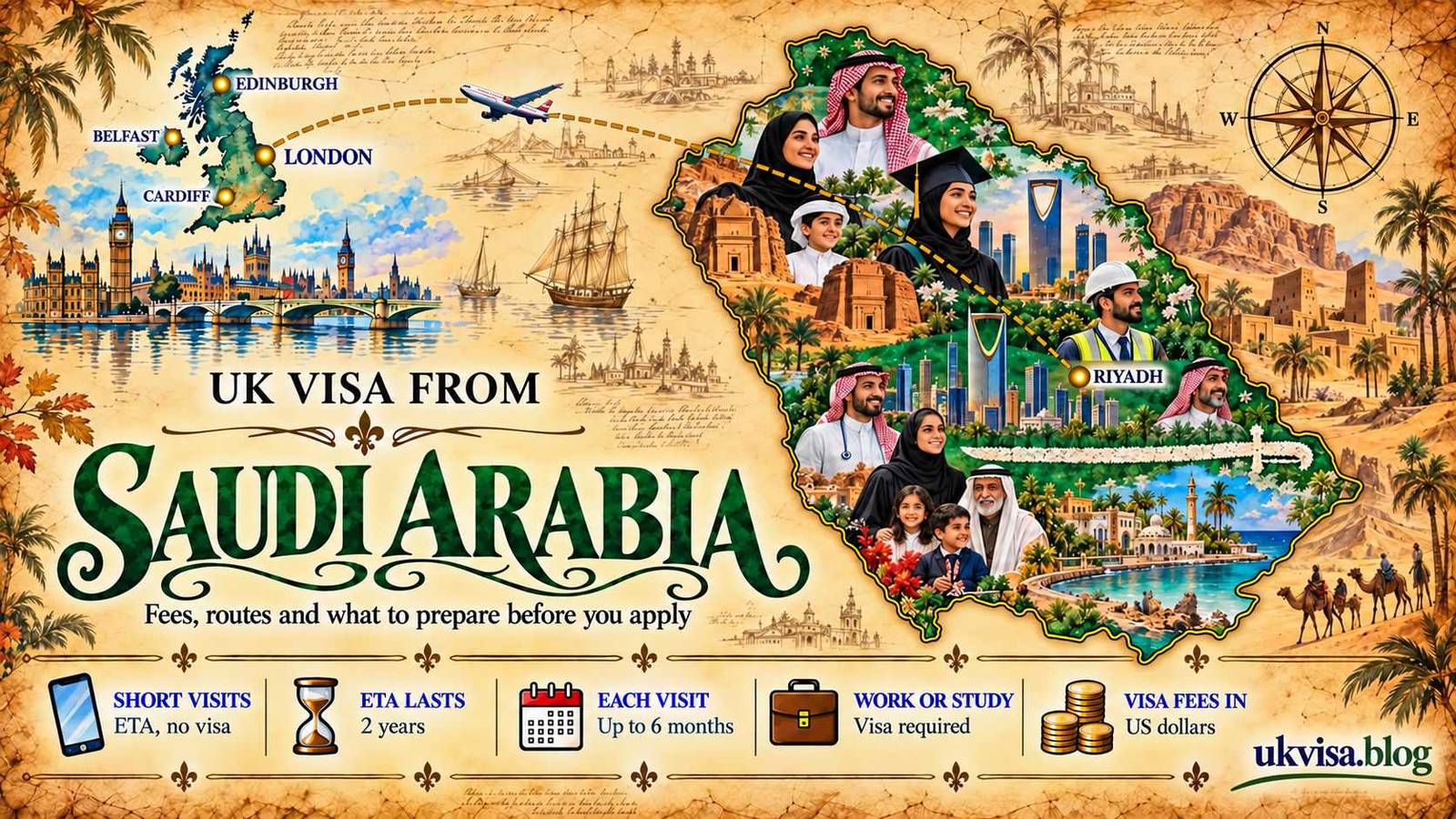 UK Visa from Saudi Arabia 2026: ETA, Iqama Holders & Fees